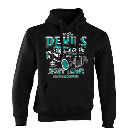 Hotrod 58 Hoody Hoodie Hot Rod Devils Classic Car Vintage Retro Rockabilly